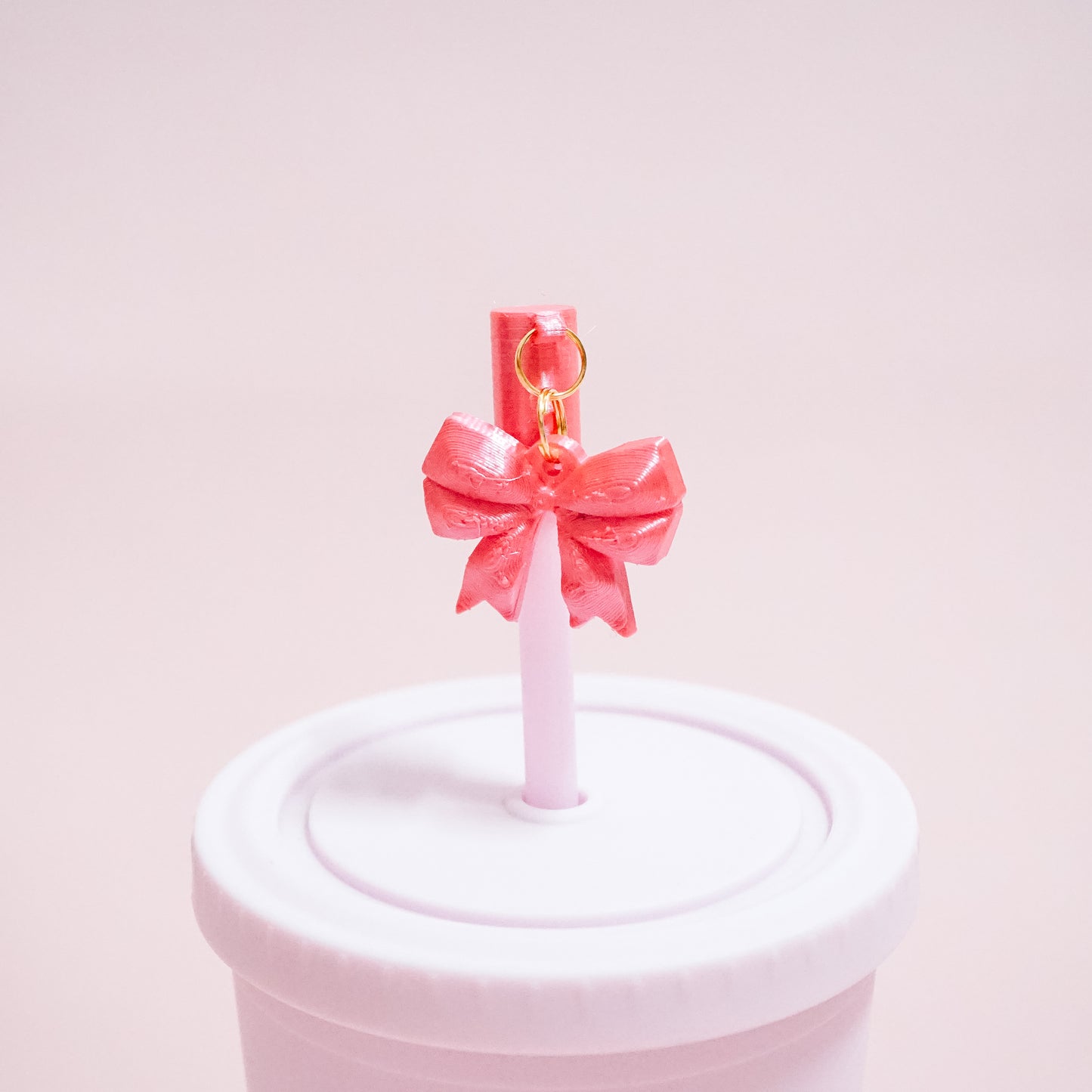 3D Bow Charmed Straw Cover