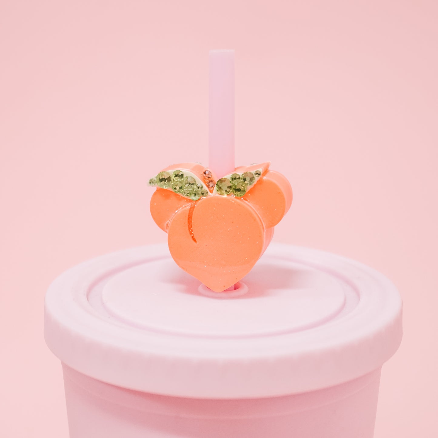 Ears Peach Straw Charm