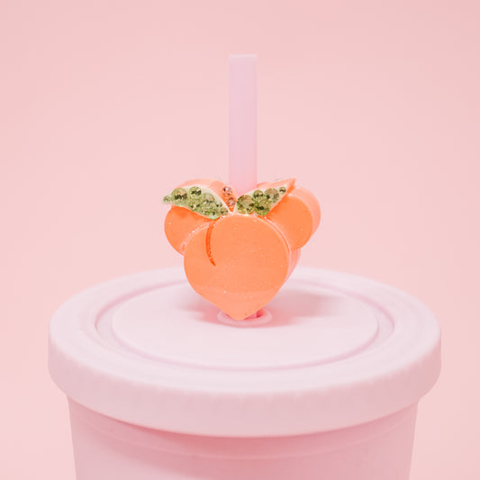 Ears Peach Straw Charm