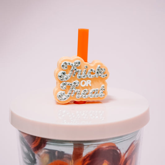 Trick or Treat Straw Charm