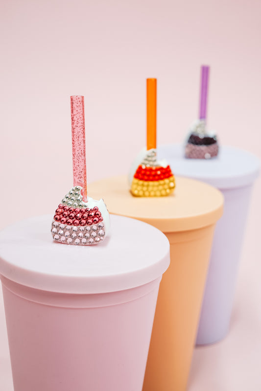 Candy Corn Straw Charm