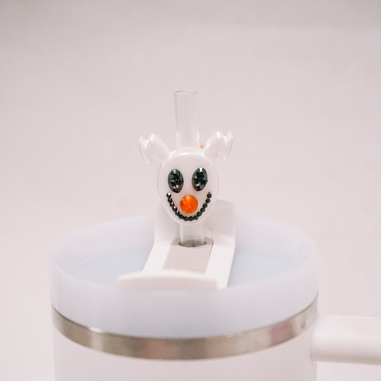 Ghost Dog Straw Charm