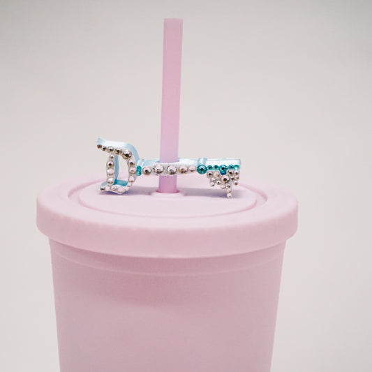 D Key Straw Charm