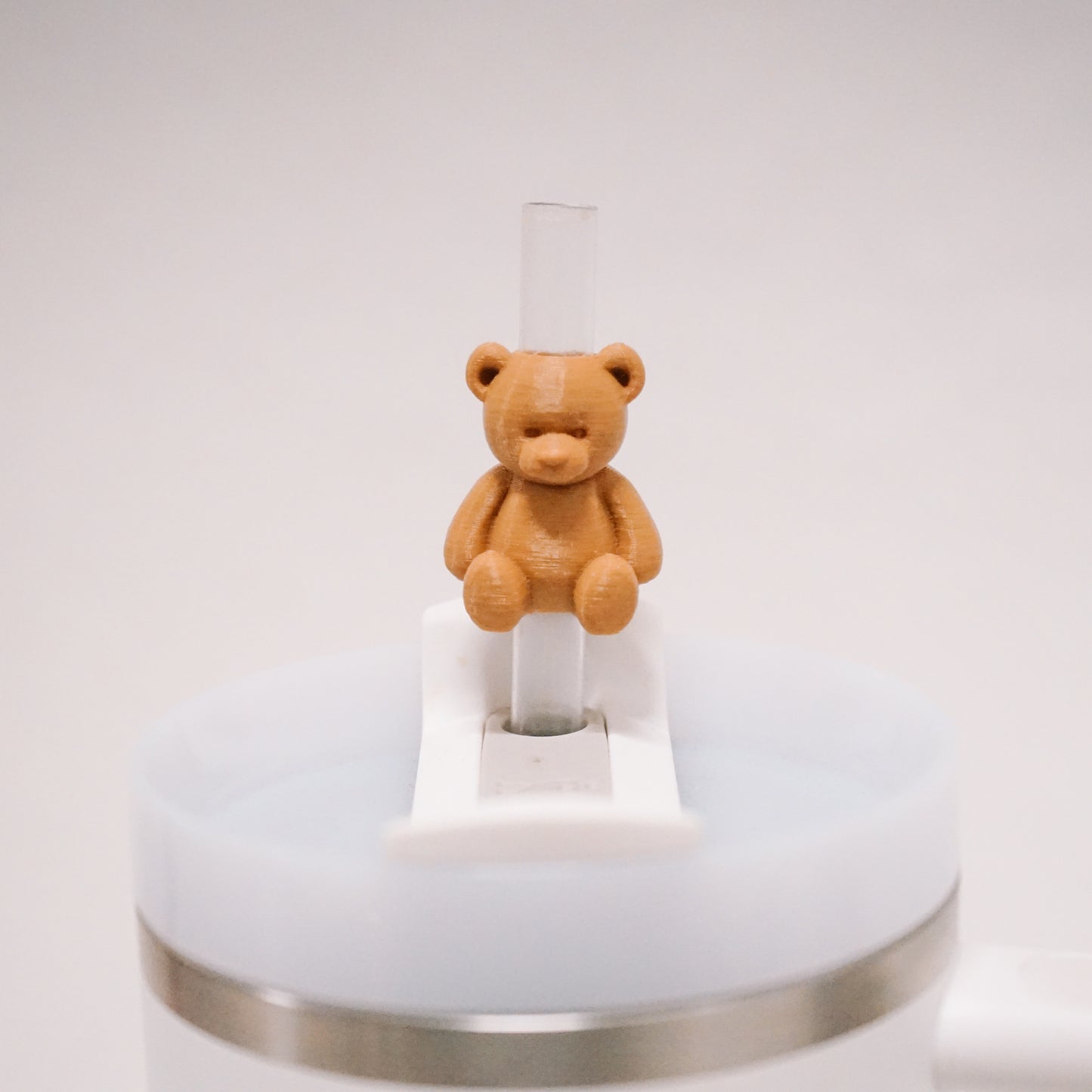 Teddy Bear Straw Charm