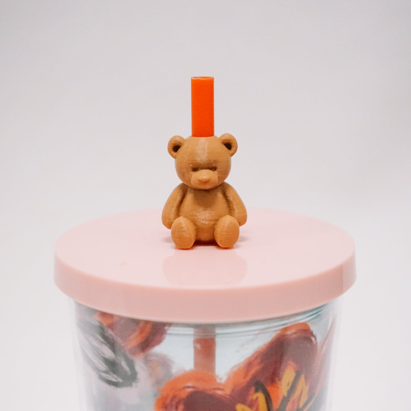 Teddy Bear Straw Charm