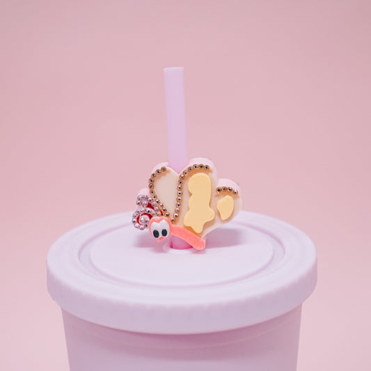 Bread Butterfly Straw Charm