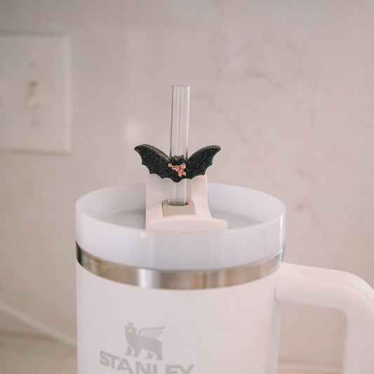 Bow Bat Straw Charm