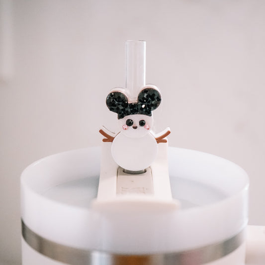 Parks Snowman Straw Charm