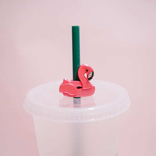 Pool Flamingo Straw Charm