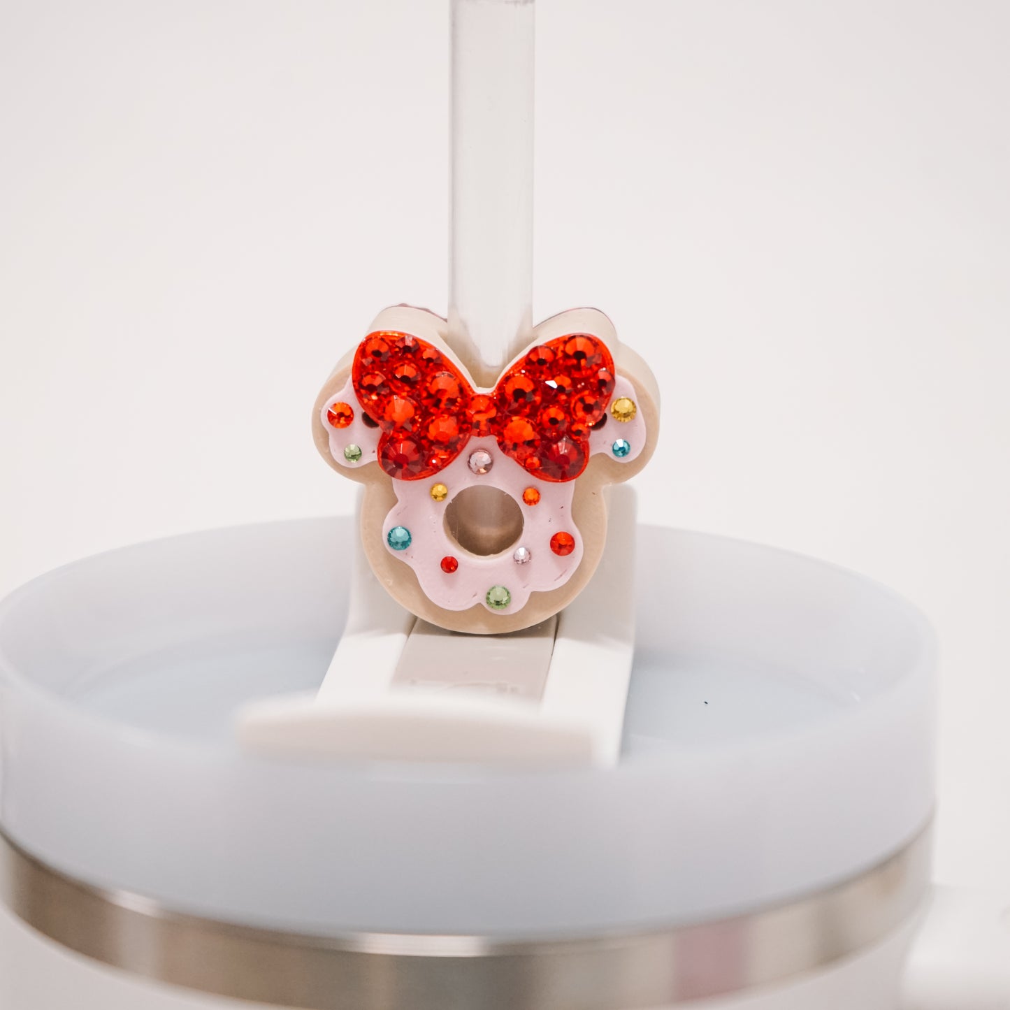 Mrs Ears Donut Straw Charm