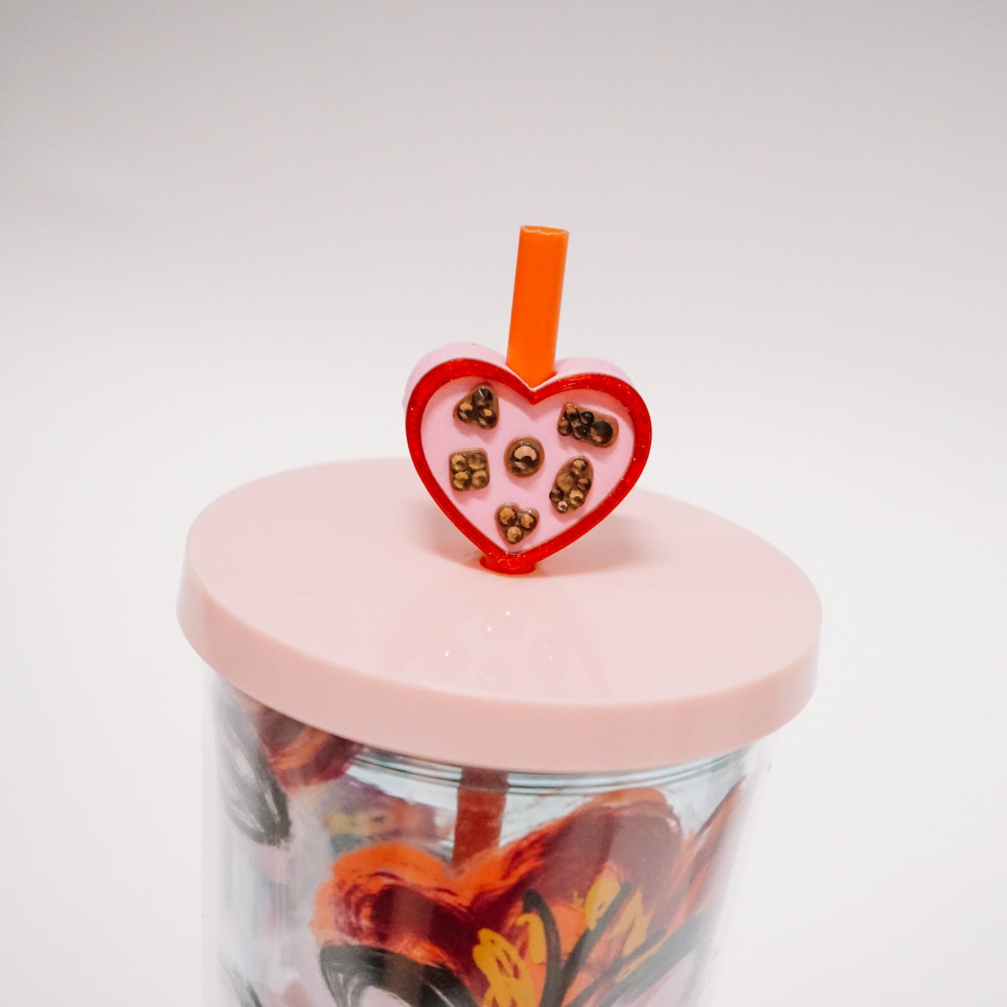 Heart Box of Chocolates Straw Charm