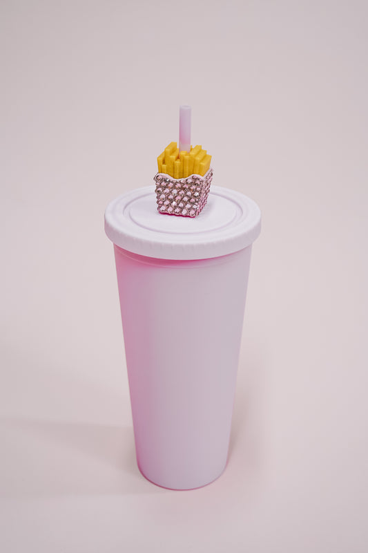 French Fries Straw Charm