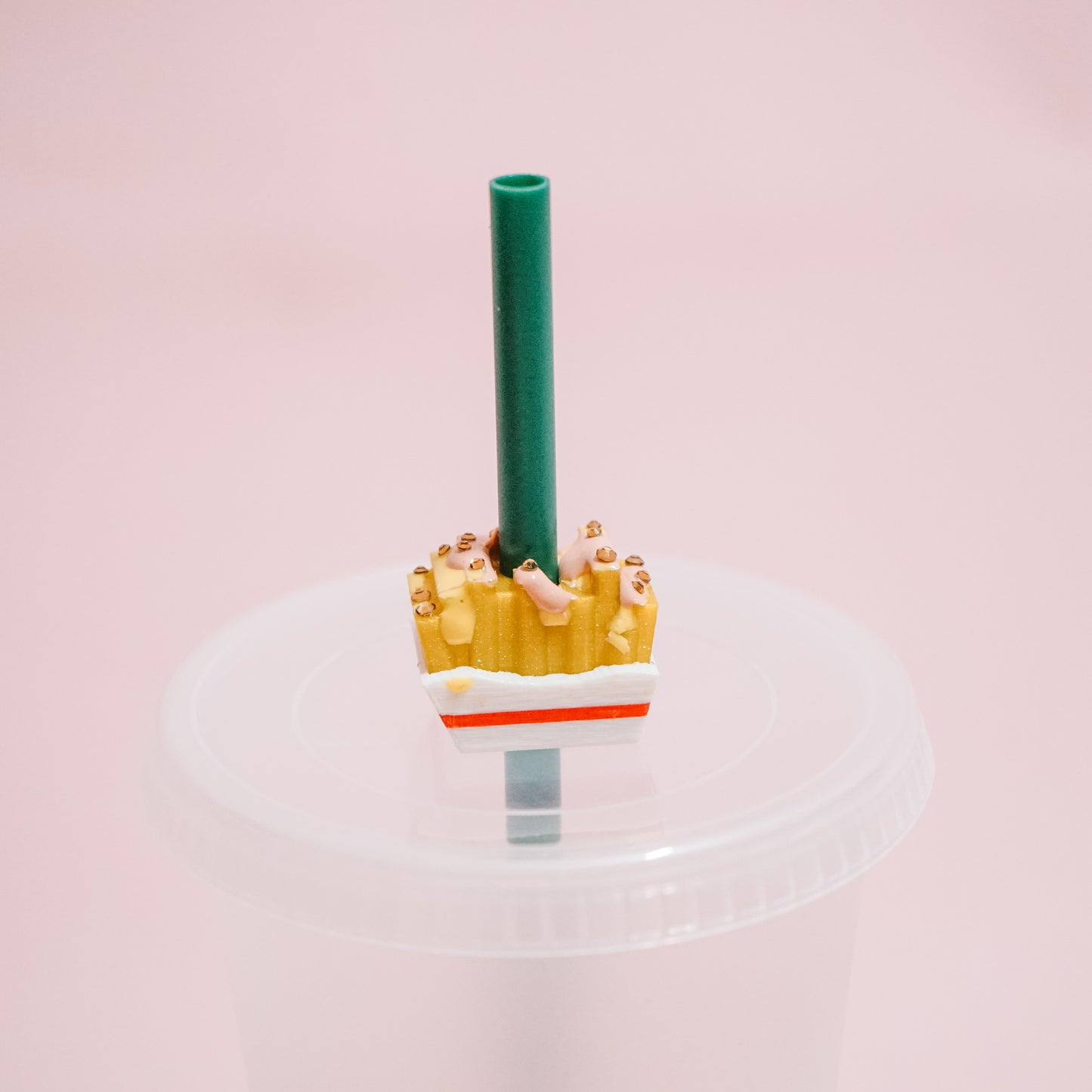 Cheese Fries Straw Charm