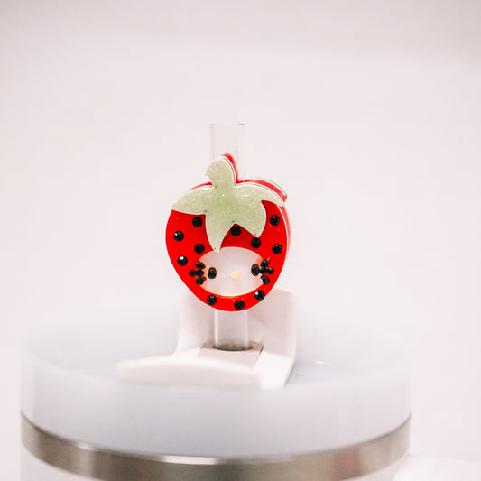 Strawberry HK Straw Charm