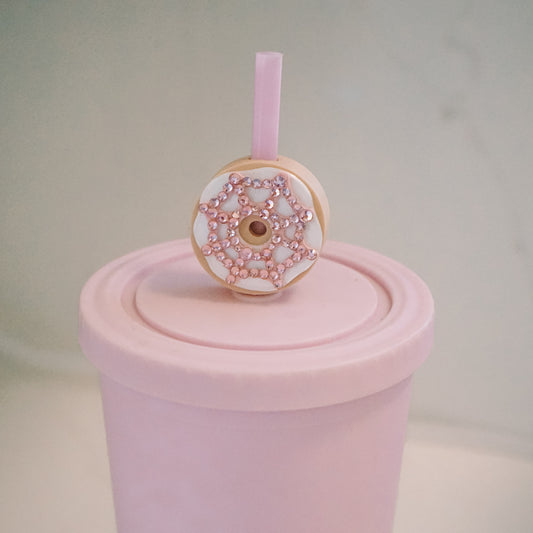 Spiderweb Donut Straw Charm