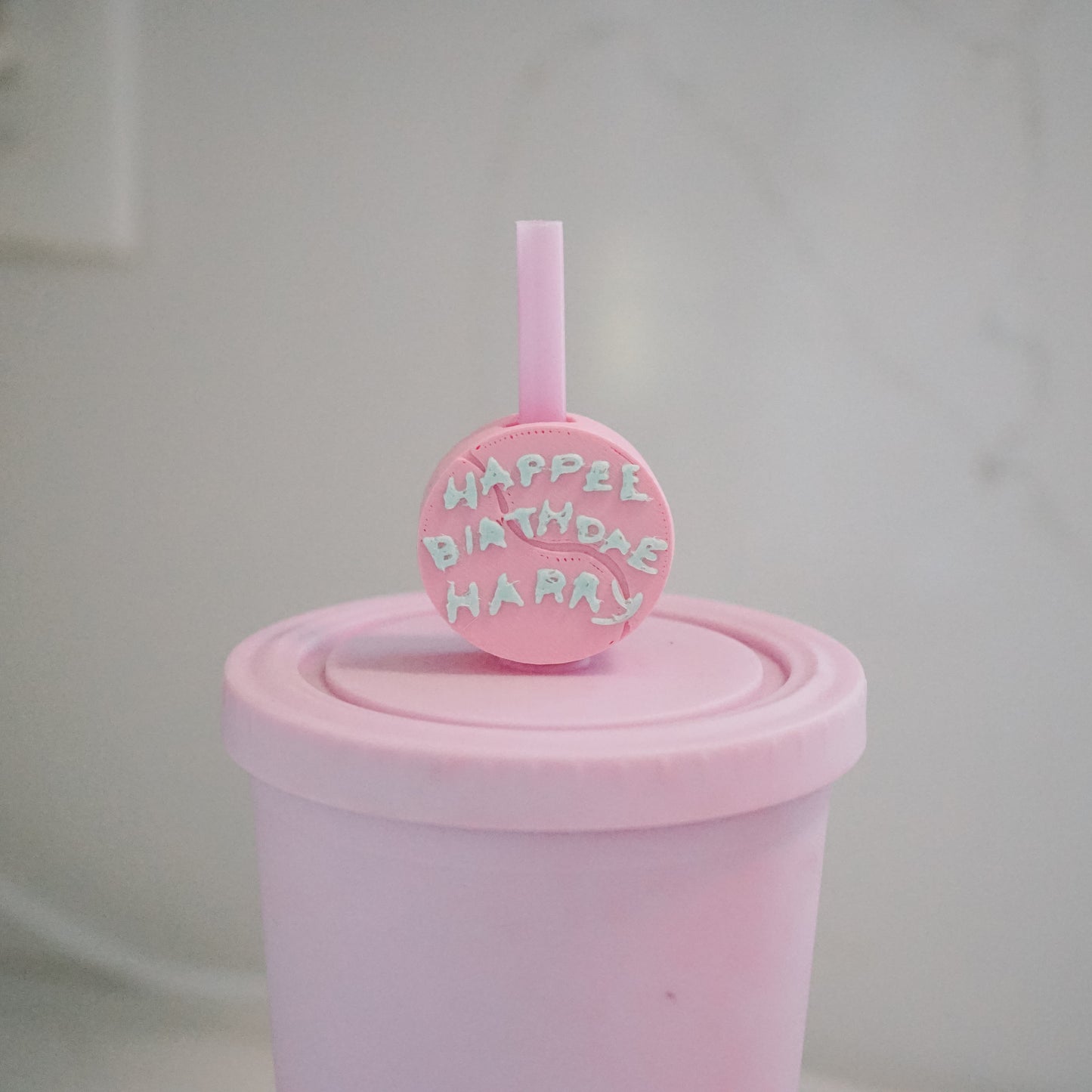 HBD Harry Cake Straw Charm
