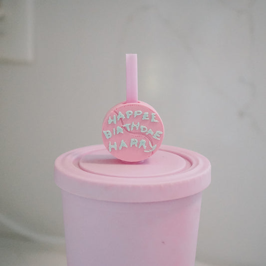 HBD Harry Cake Straw Charm