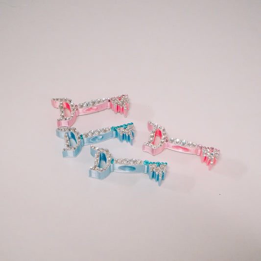 D Key Straw Charm