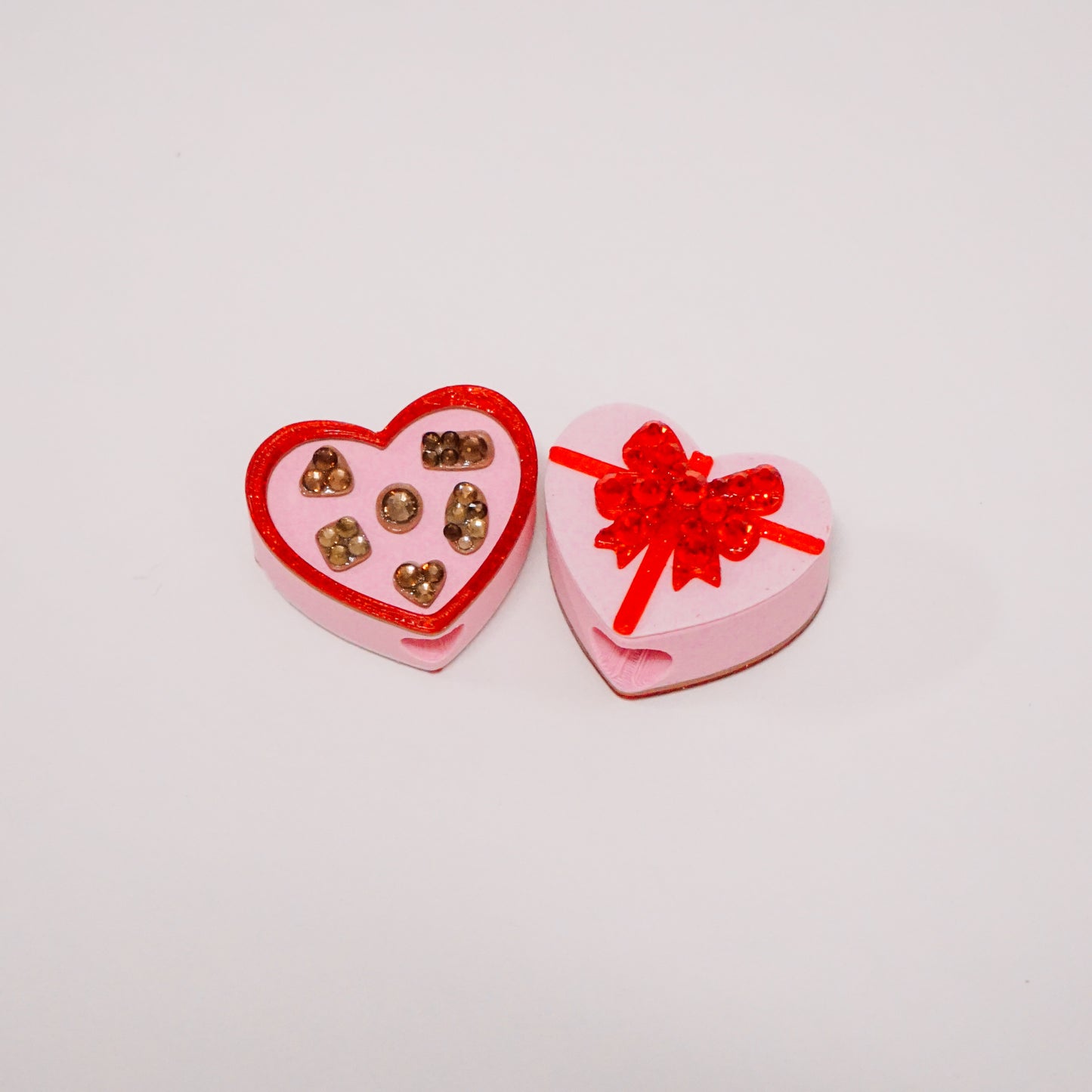 Heart Box of Chocolates Straw Charm