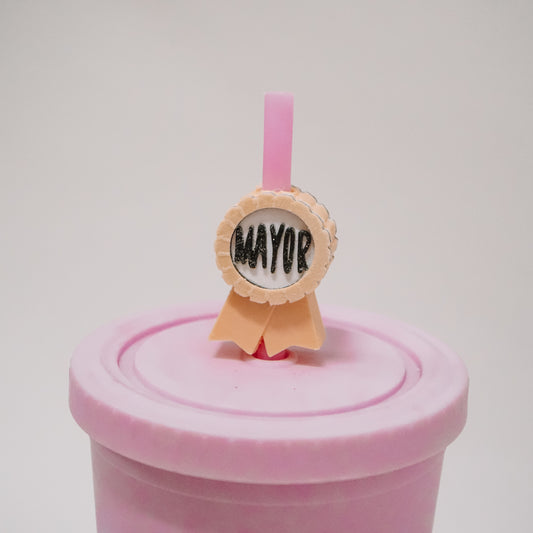 Mayor Badge Straw Charm