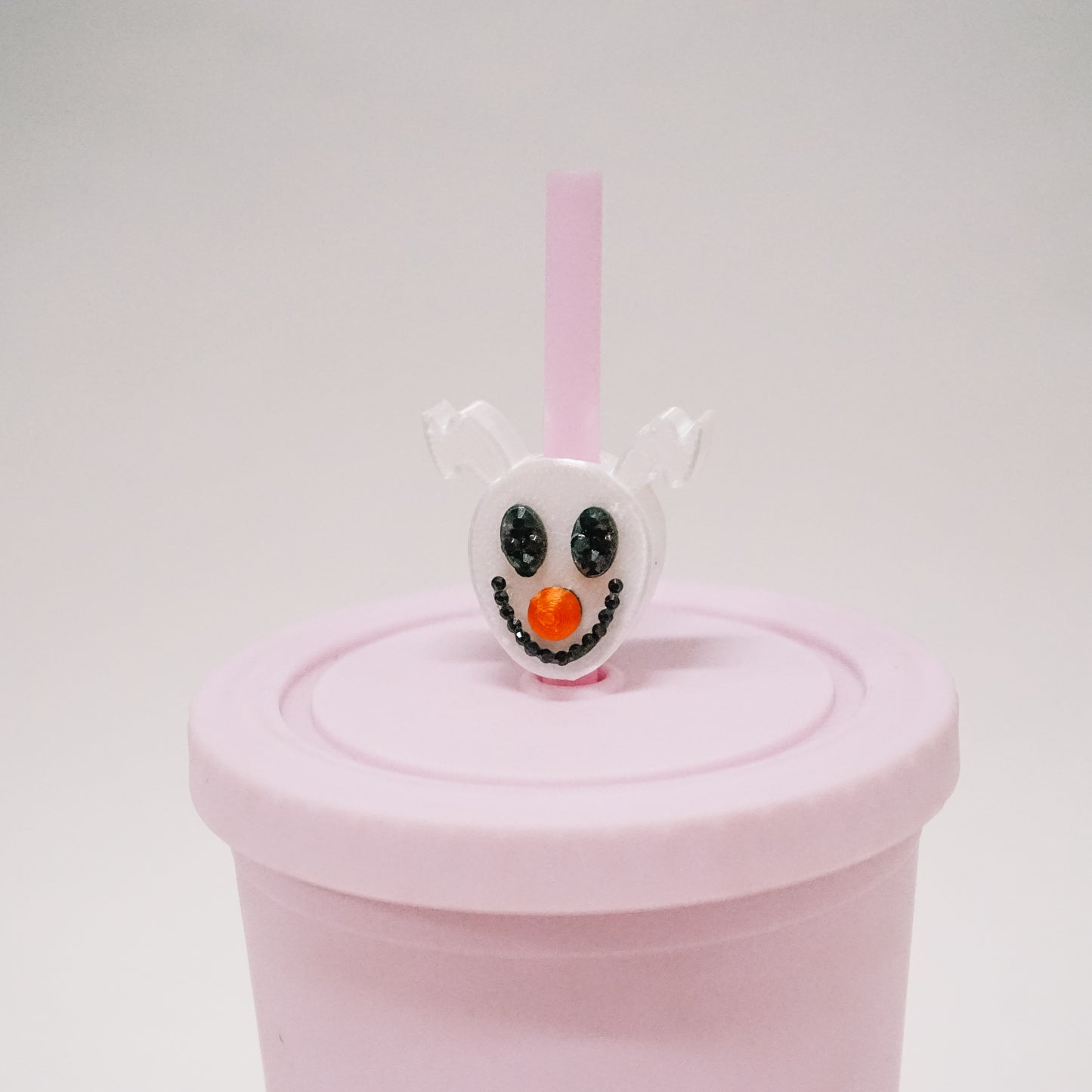 Ghost Dog Straw Charm