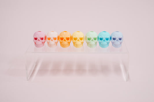 Pastel Skull Straw Charm