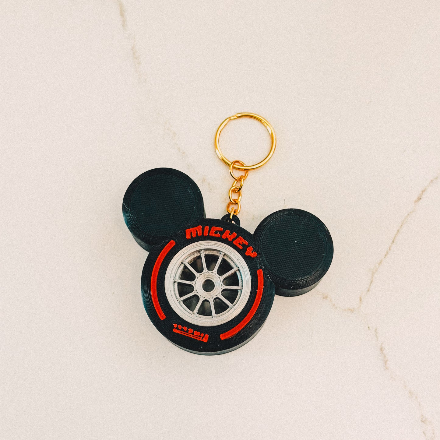 Mouse Tire Bag Charm