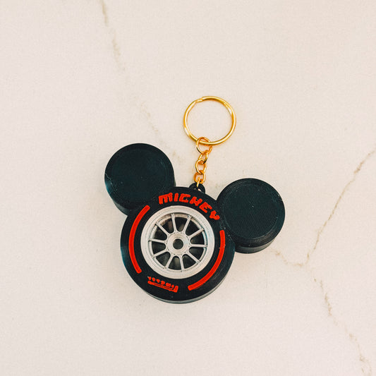 Mouse Tire Bag Charm