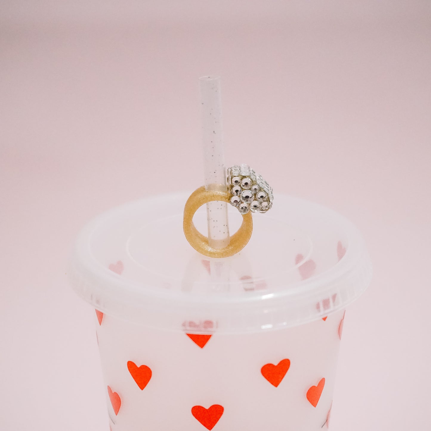 Engagement Ring Straw Charm