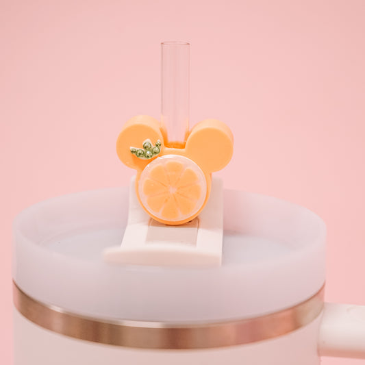 Ears Orange Straw Charm