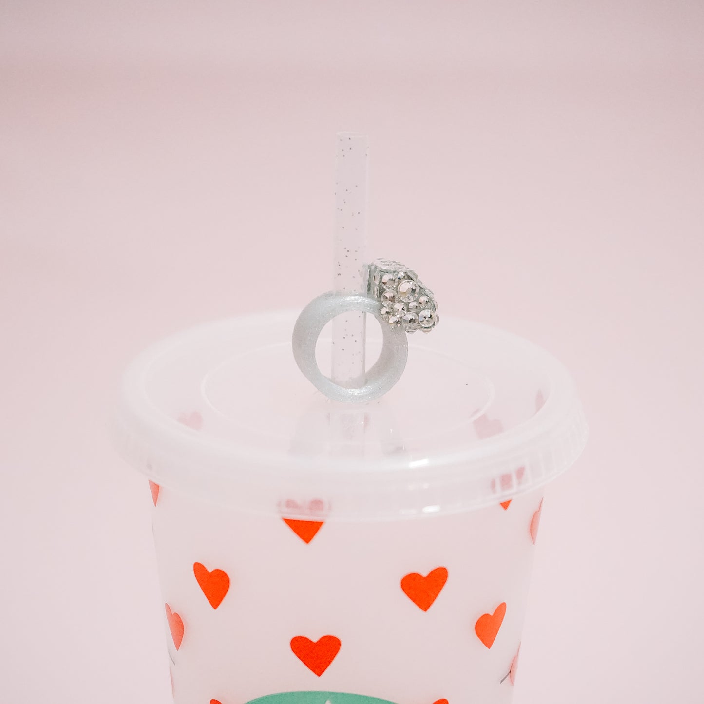 Engagement Ring Straw Charm