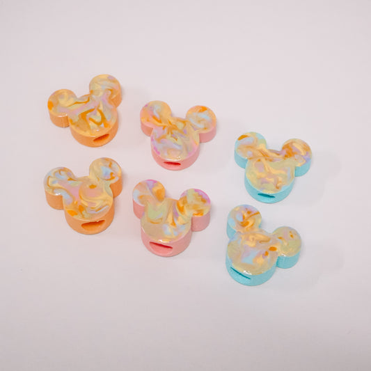 Ears Tie Dye Straw Charm