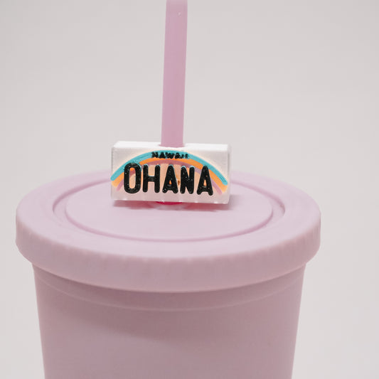 Ohana Plate Straw Charm
