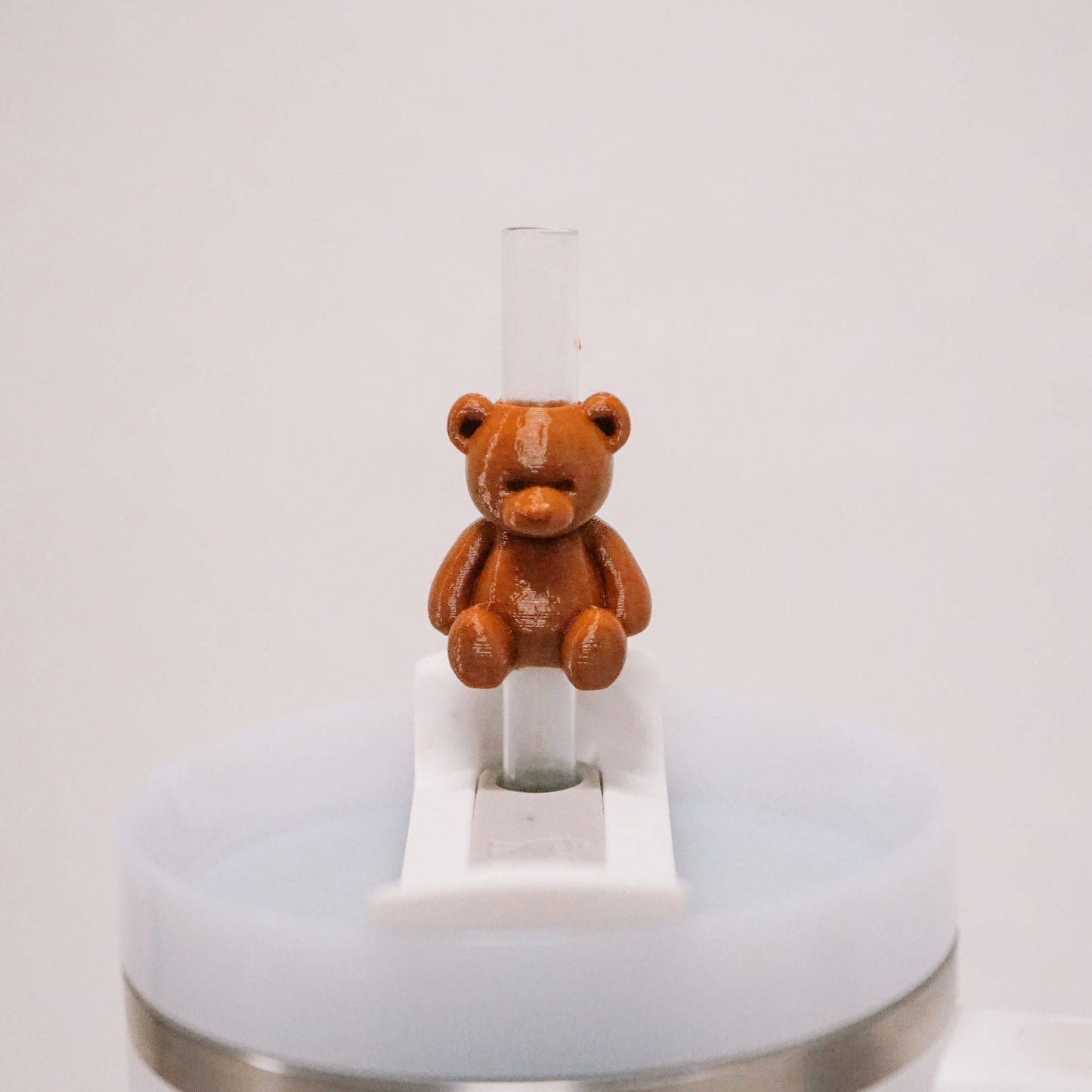 Teddy Bear Straw Charm