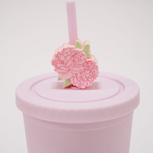 Peony Straw Charm