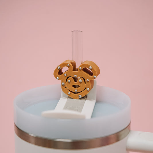 Ears Pretzel Straw Charm