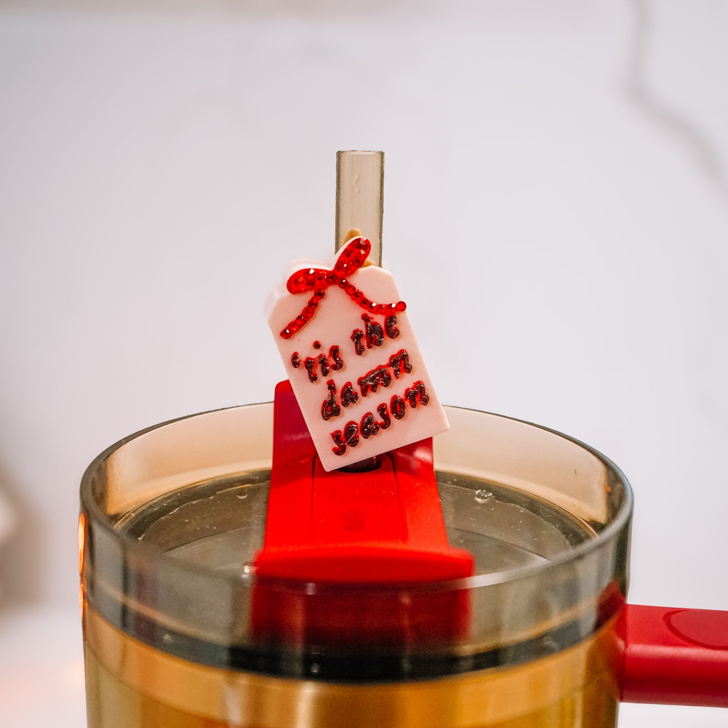 Tis the Season Straw Charm