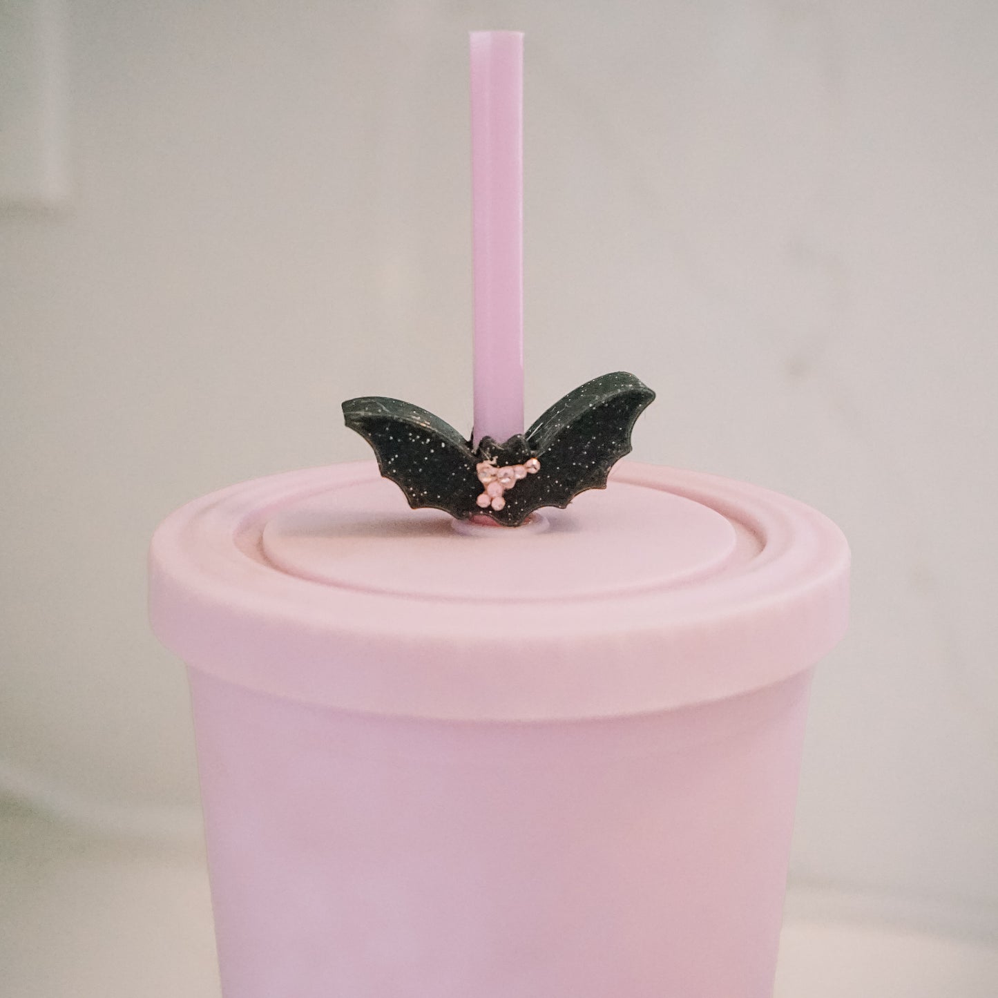 Bow Bat Straw Charm