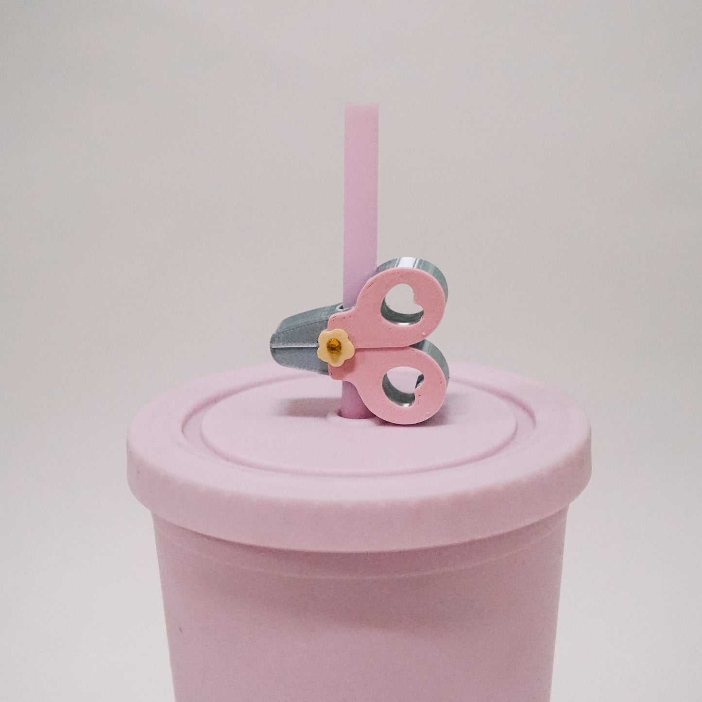 Scissors Straw Charm