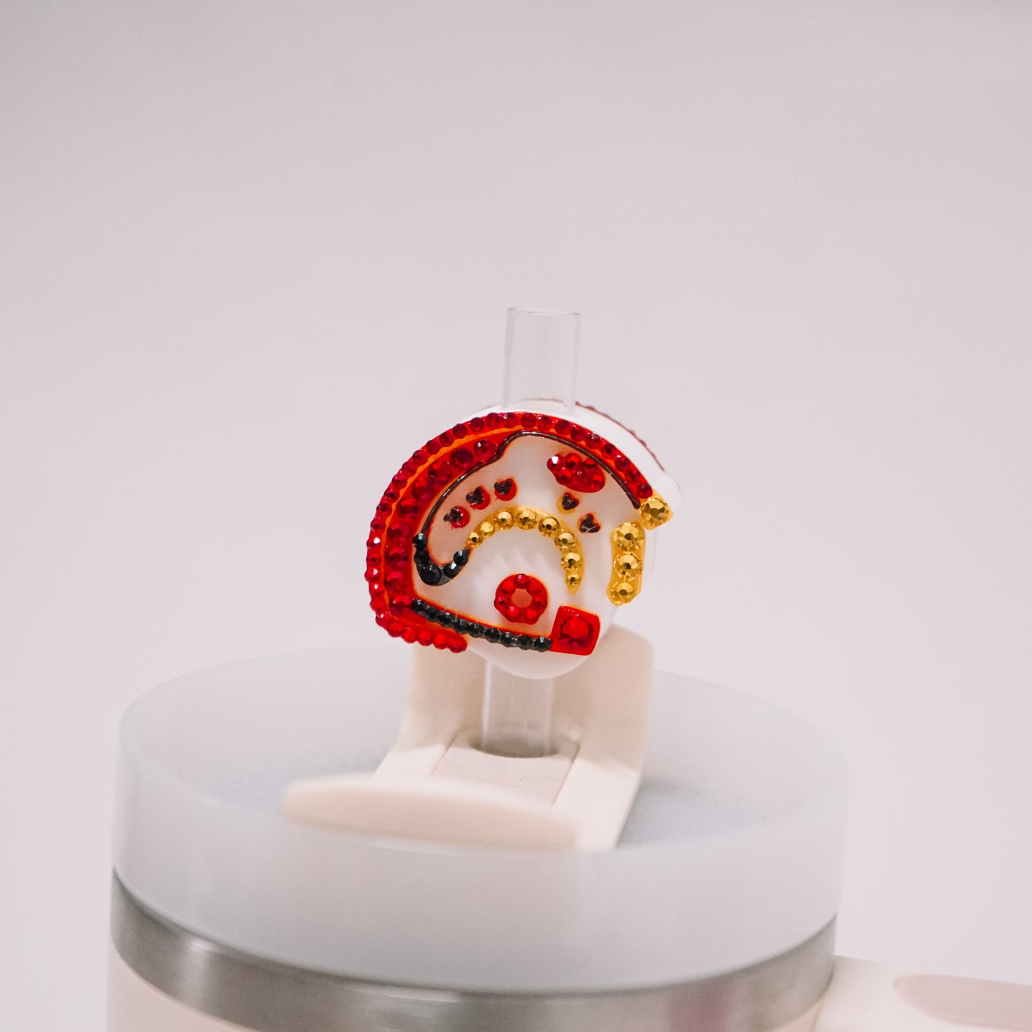Fighter Helmet Straw Charm