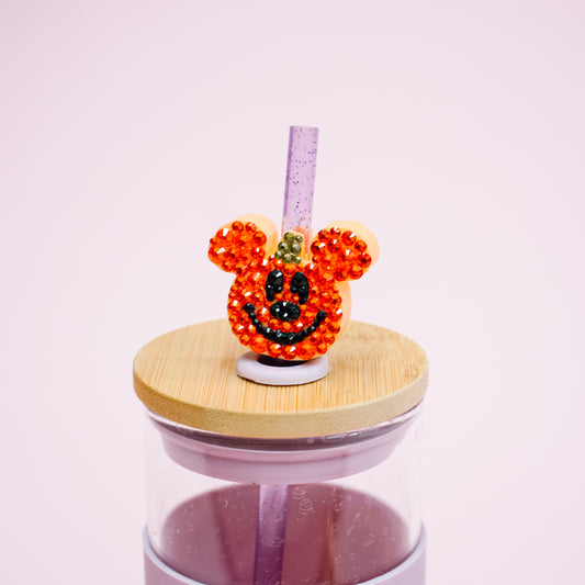 Mouse Pumpkin Straw Charm