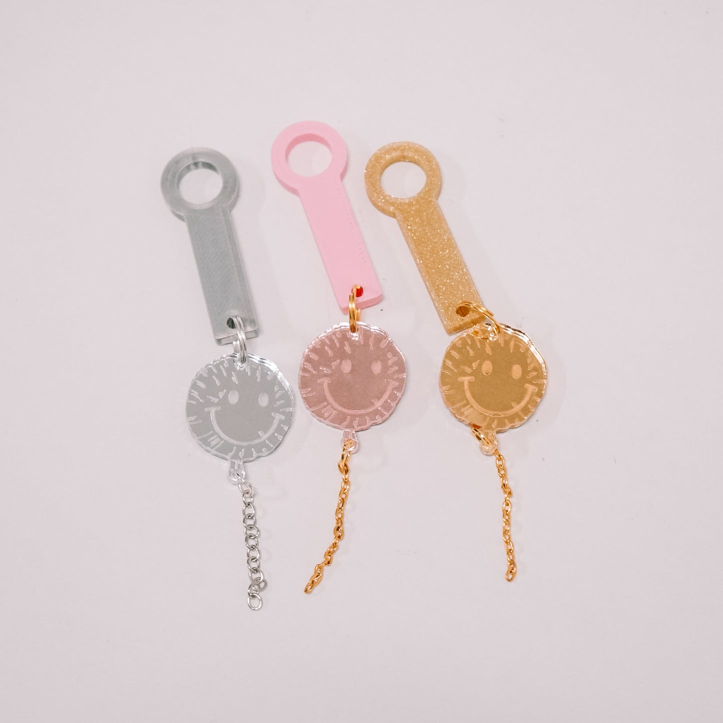 Smiley Balloon Straw Dangle