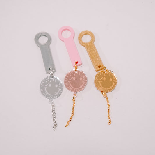 Smiley Balloon Straw Dangle