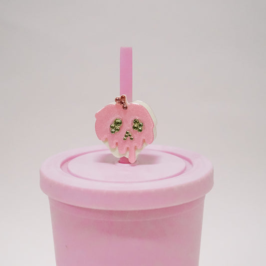 Pastel Poison Apple Straw Charm