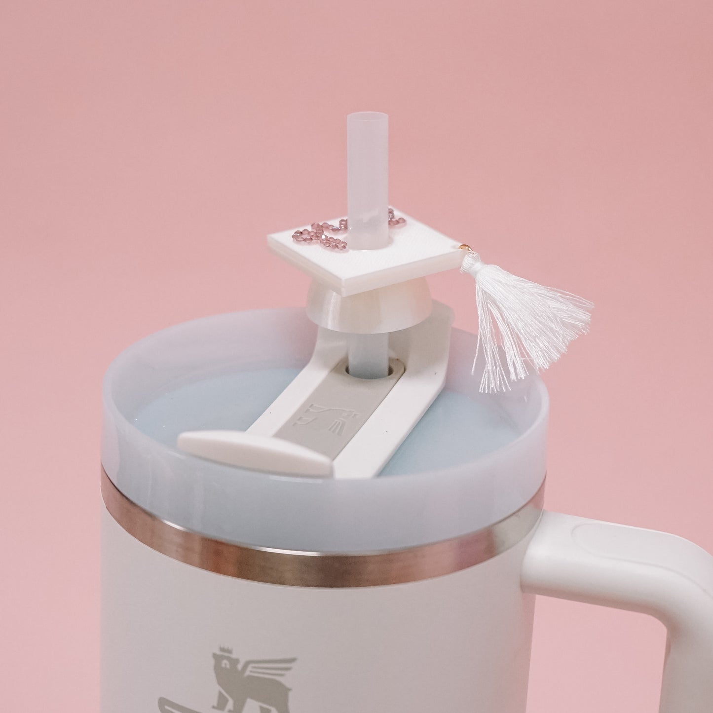 Grad Cap Straw Charm