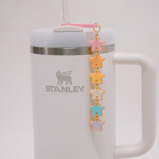 Pastel Star Straw Dangle