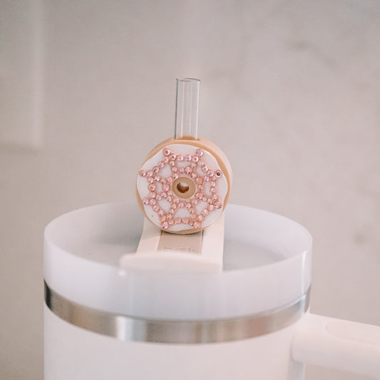 Spiderweb Donut Straw Charm
