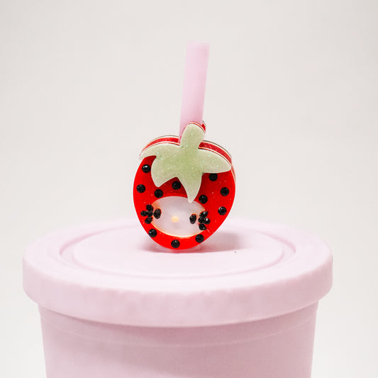 Strawberry HK Straw Charm