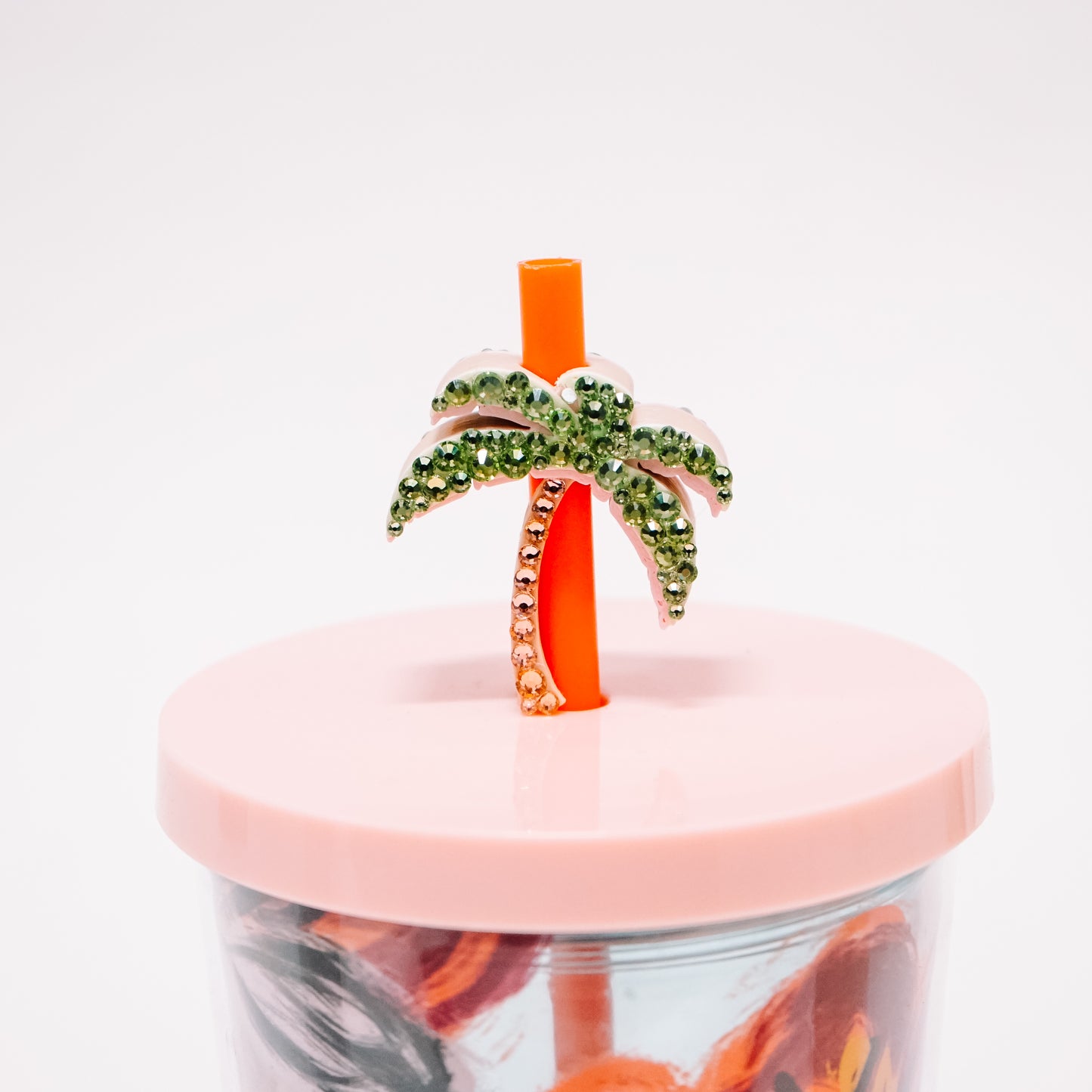 Palm Tree Straw Charm