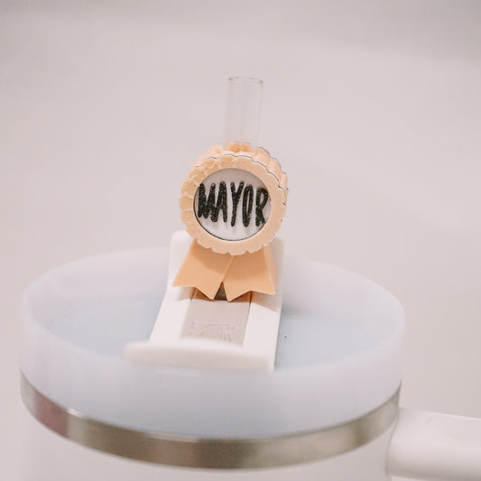 Mayor Badge Straw Charm
